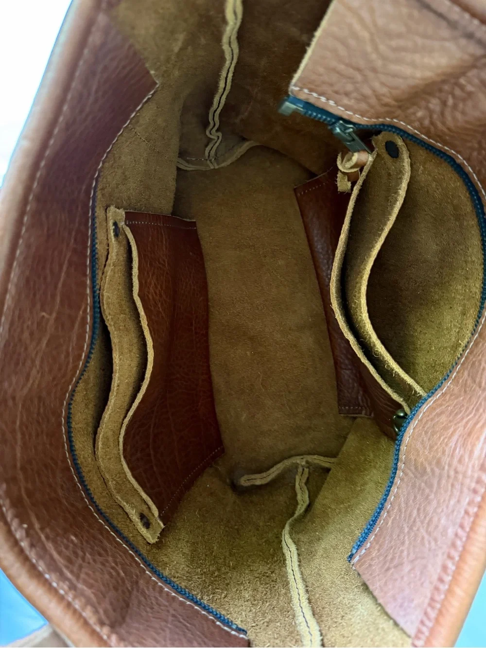 Go Forth Goods medium Avery tote in saddle - Picture 9 of 15